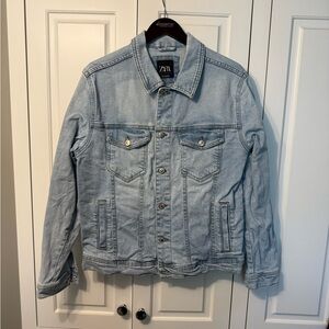 Zara Men's Sky Blue Denim Jacket